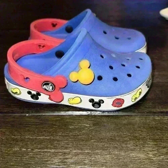 DISNEY CROCS Mickey Mouse Light Up Crocband Kids Size Junior 8/9 - Picture 3 of 7